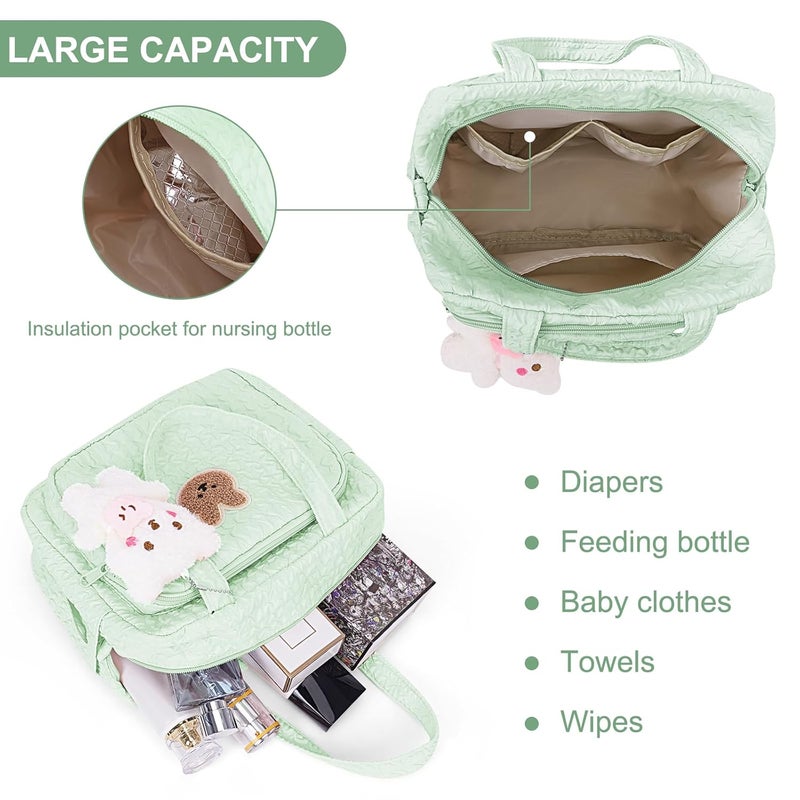 Lushandy Baby Diaper Bag Tote, Mommy Bag Cute Diaper Bags Crossbody Baby Bags for Girl Pañaleras Para Beb - Image 3